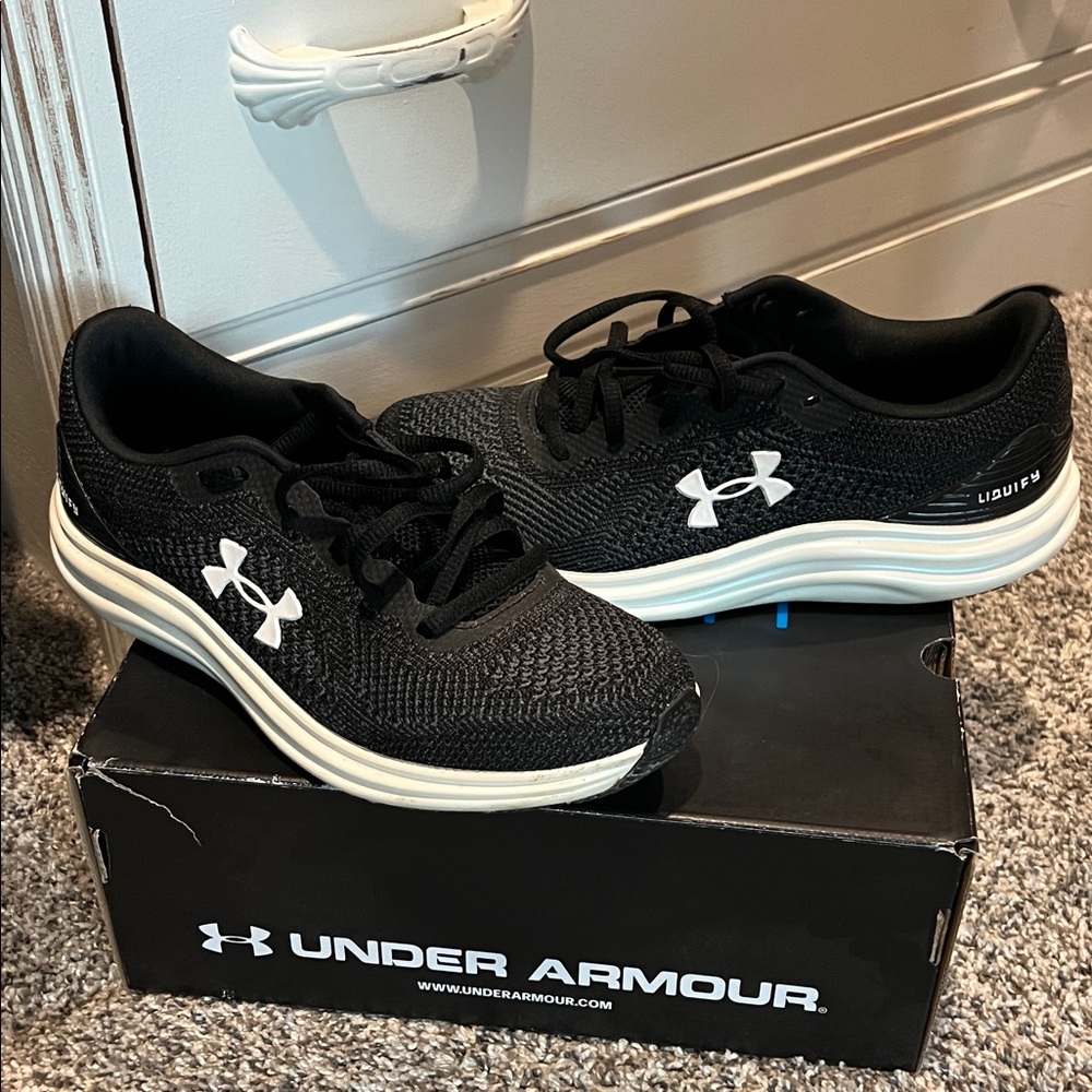 Under Armour Black and White Athletic Sneakers
